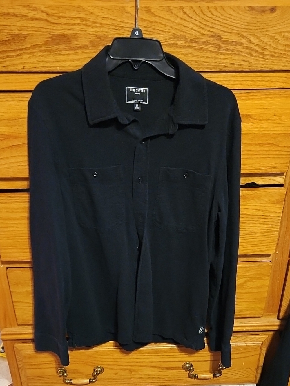 Todd Snyder Black Men's Casual Button-down Shirt
